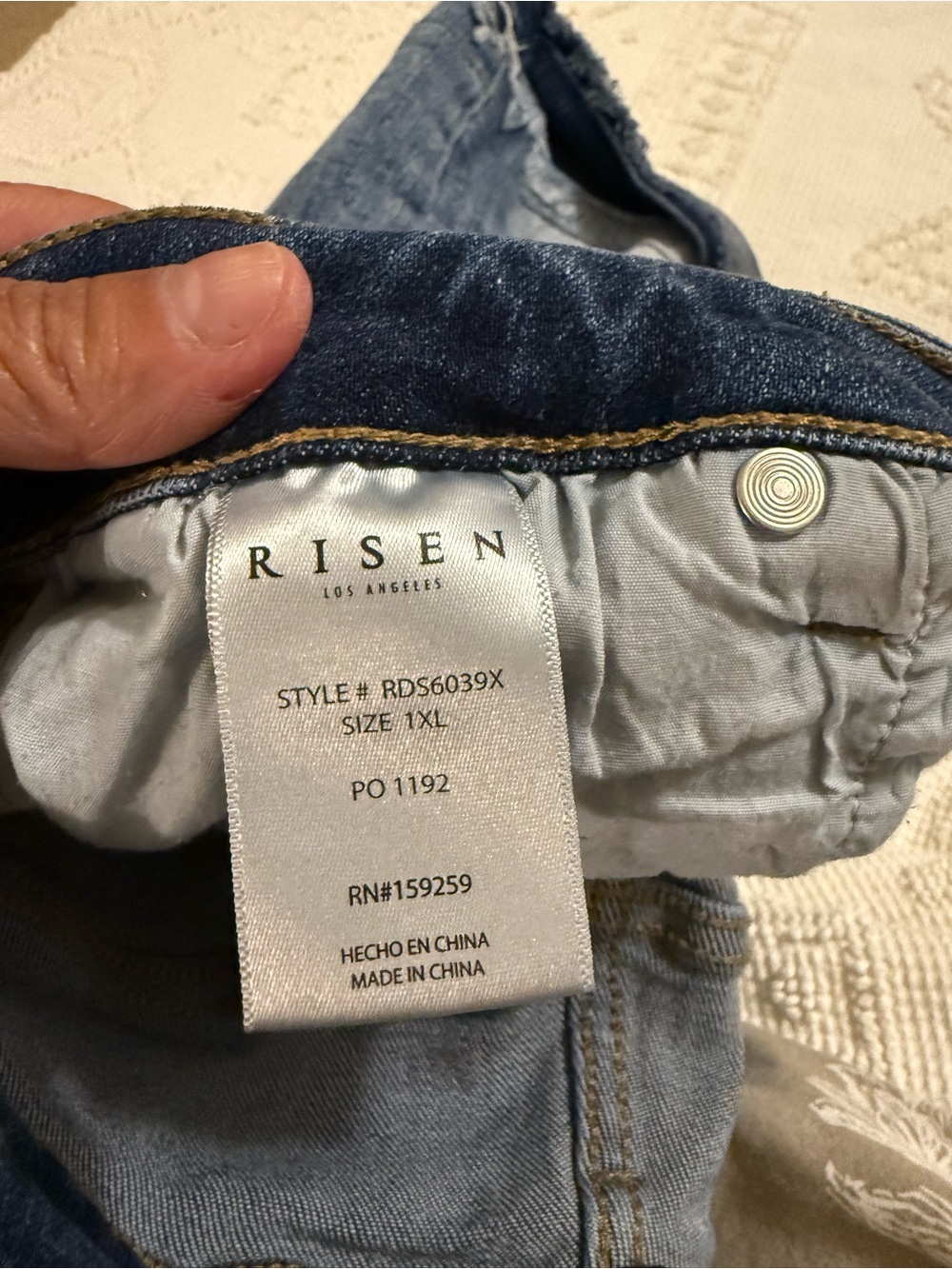 Risen jeans shorts woman sz 1X - Picture 4 of 11